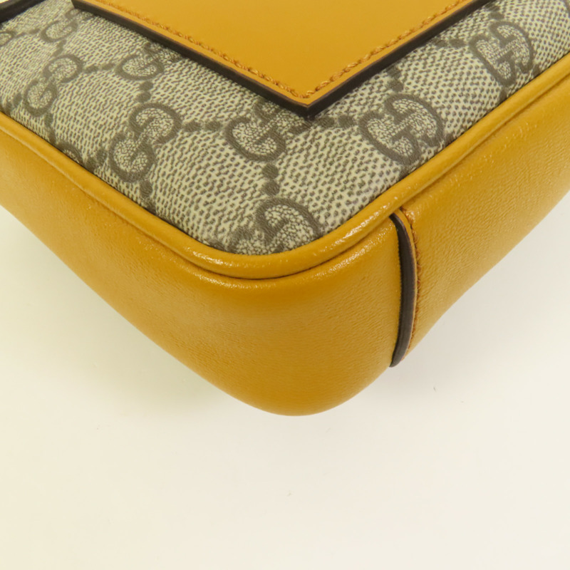 GUCCI 塗層帆布/牛皮皮革Padlock Mini Top Handle Bag金扣手挽肩背兩用袋-14