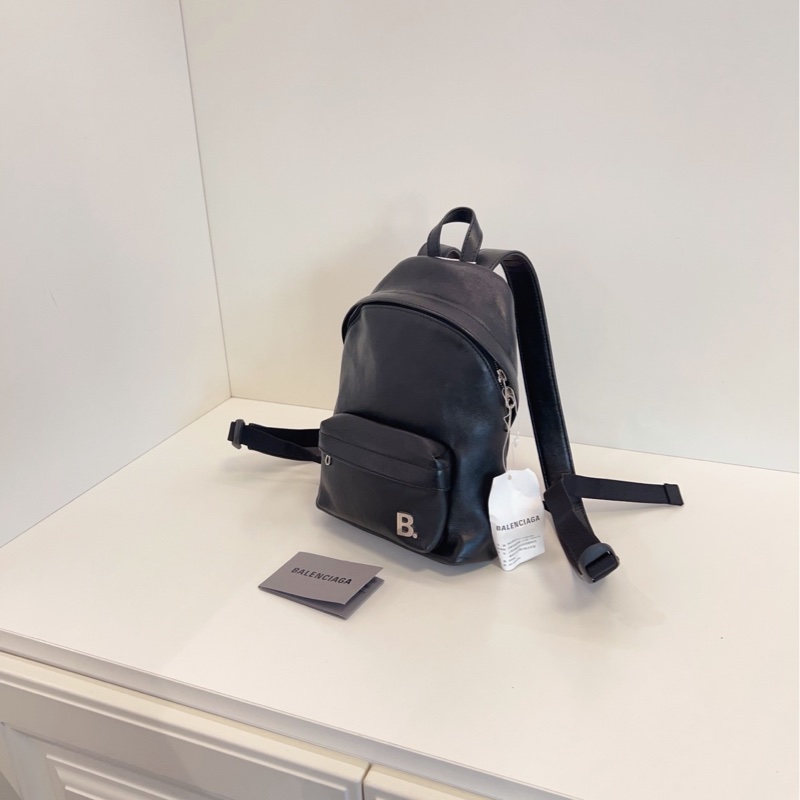 【閒置🆕】Balenciaga 黑銀牛皮小書包 mini雙肩包-1