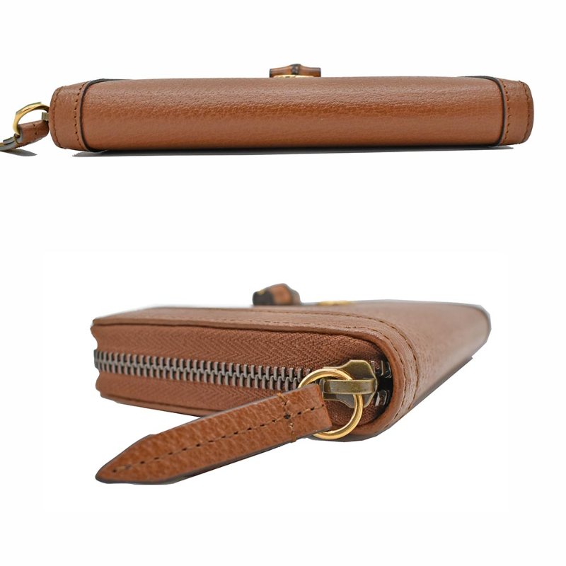 【門市全新現貨】GUCCI Diana 竹節釦牛皮拉鍊長夾(附原廠紙盒、原廠防塵袋)-1