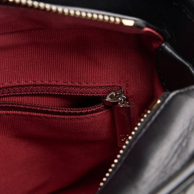 二手Chanel Gabrielle 小號流浪包/黑金 芯片款-20