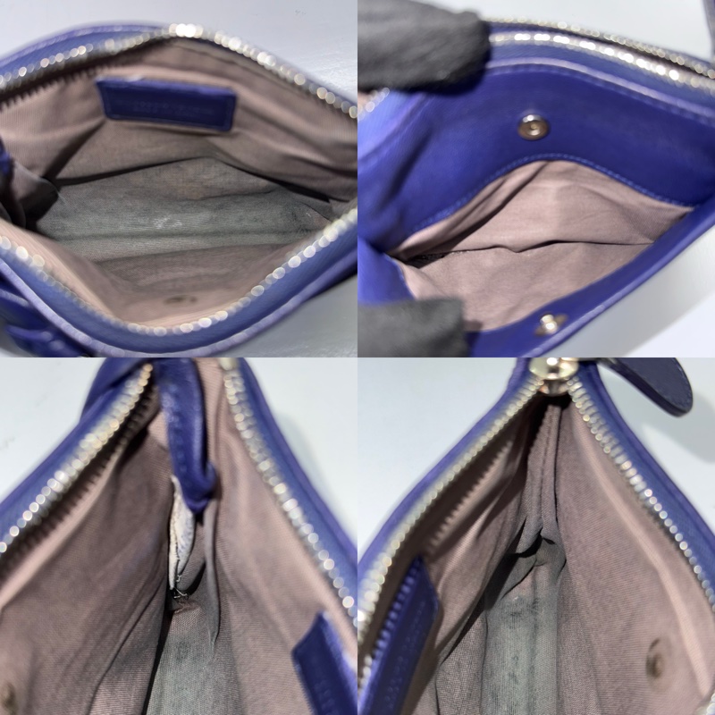 BOTTEGA VENETA 寶緹嘉  藍色編織皮革零錢包 COIN CASE INTRECCIATO-5