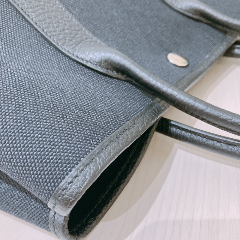 TK1957	愛馬仕  Garden Party 30 Canvas Black X PHW-16