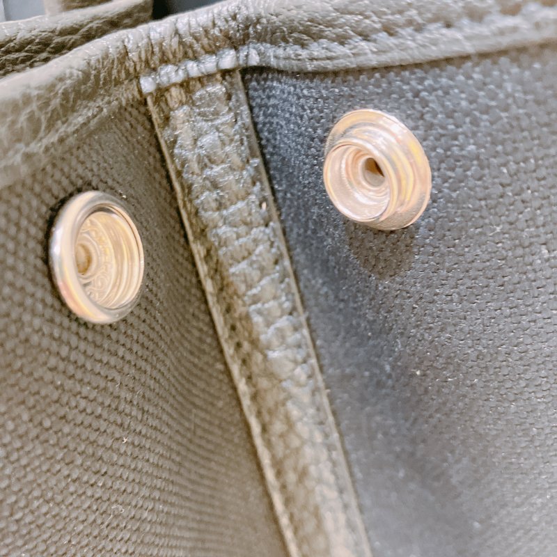 TK1957	愛馬仕  Garden Party 30 Canvas Black X PHW-23