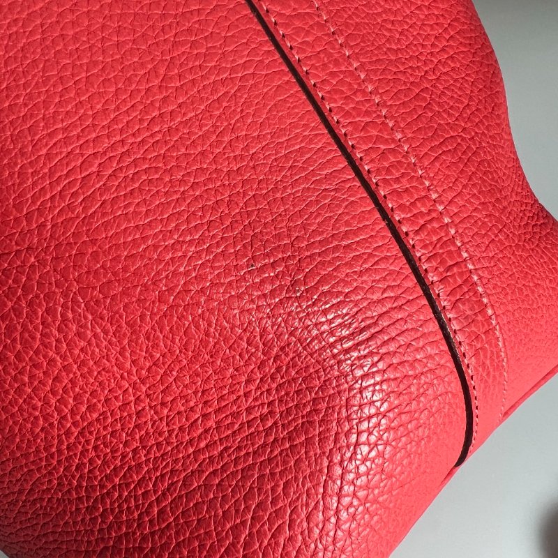 HERMES □R刻 牡丹紅CLEMENCE皮 PICOTIN22 MM 菜籃包-6