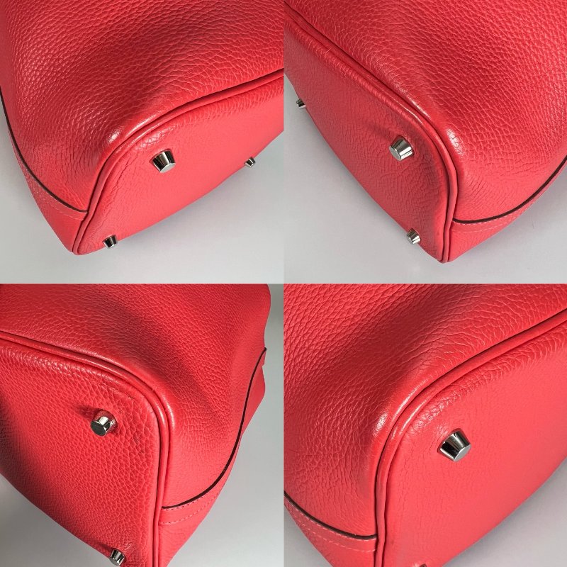 HERMES □R刻 牡丹紅CLEMENCE皮 PICOTIN22 MM 菜籃包-7