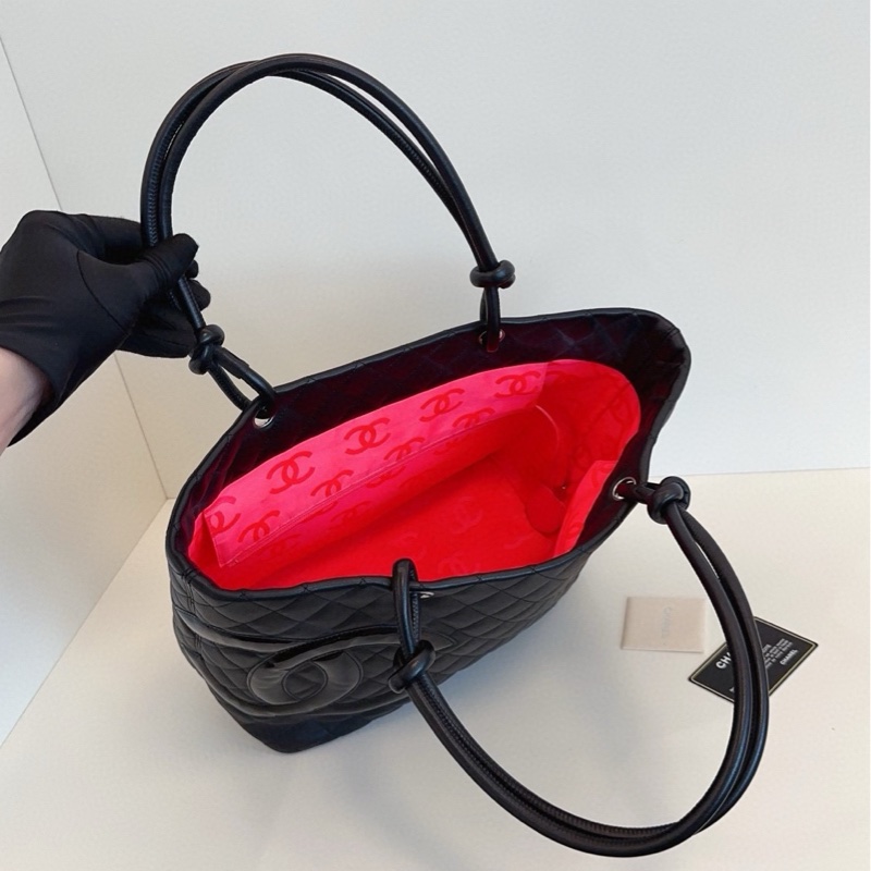 【98新帶卡🆕】Chanel 康鵬tote購物袋 soblack 黑武士菜籃子大號 手提包-5