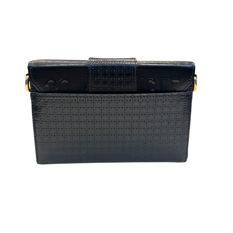 DIOR黑色金皮千鳥紋蒙田30斜背包-1