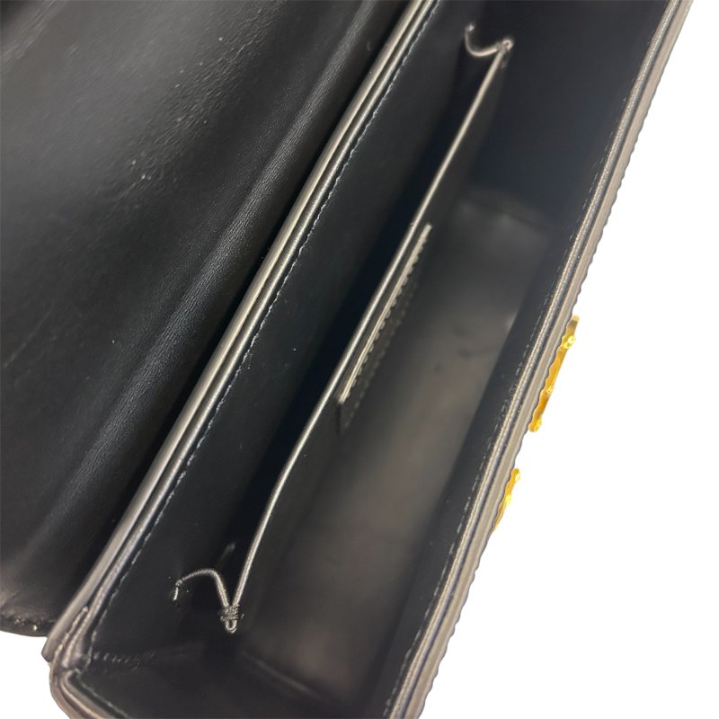 DIOR黑色金皮千鳥紋蒙田30斜背包-7