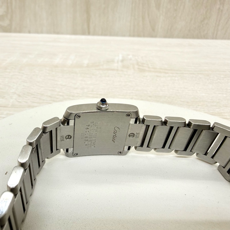 Cartier石英鋼質錶帶TANK手錶-6