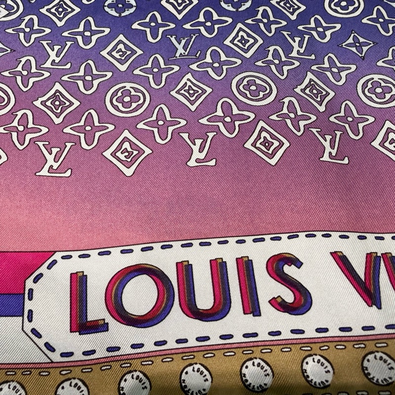 LV紫羅蘭世界地圖真絲圍巾M75218-5