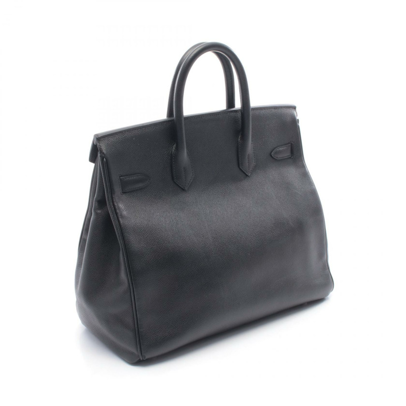 愛馬仕 Haut a courroies 32 手提包 K Epsom 皮革 黑色 二手 女士 SHW-1