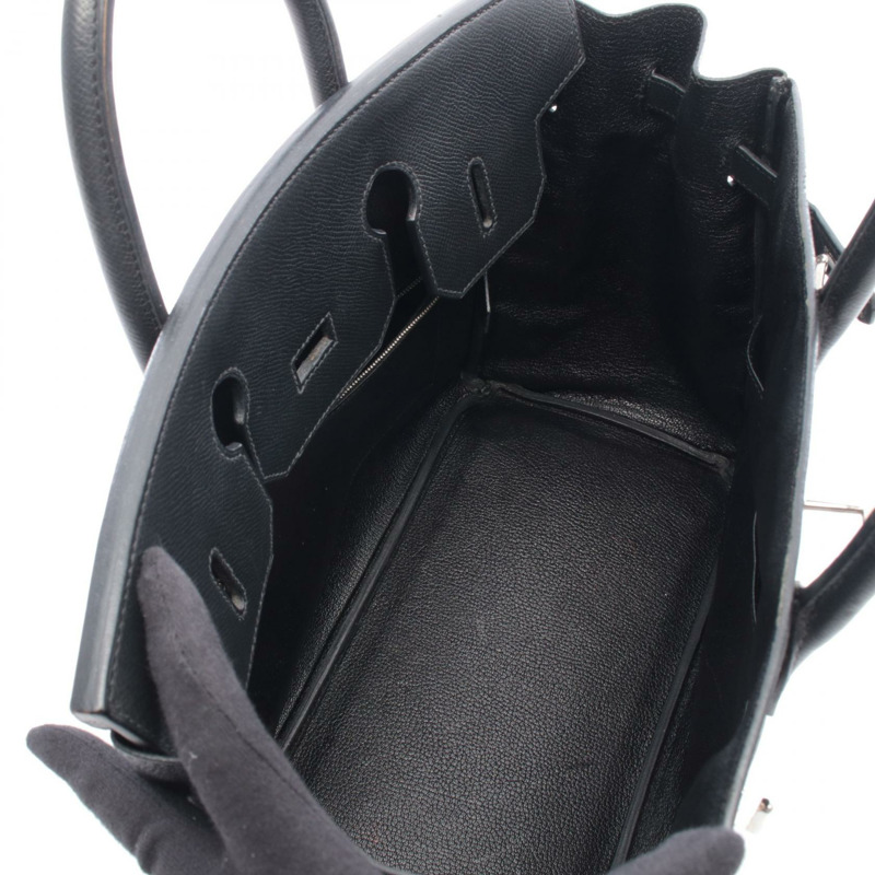 愛馬仕 Haut a courroies 32 手提包 K Epsom 皮革 黑色 二手 女士 SHW-2