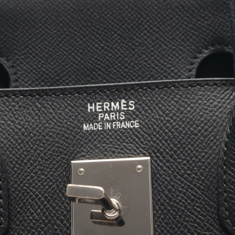 愛馬仕 Haut a courroies 32 手提包 K Epsom 皮革 黑色 二手 女士 SHW-3