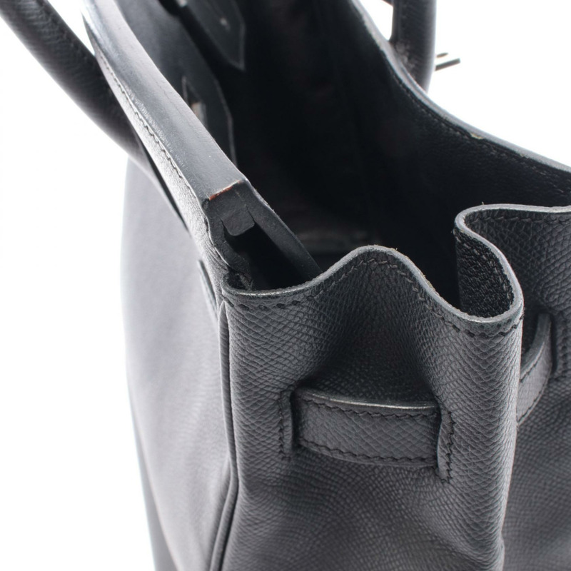 愛馬仕 Haut a courroies 32 手提包 K Epsom 皮革 黑色 二手 女士 SHW-6