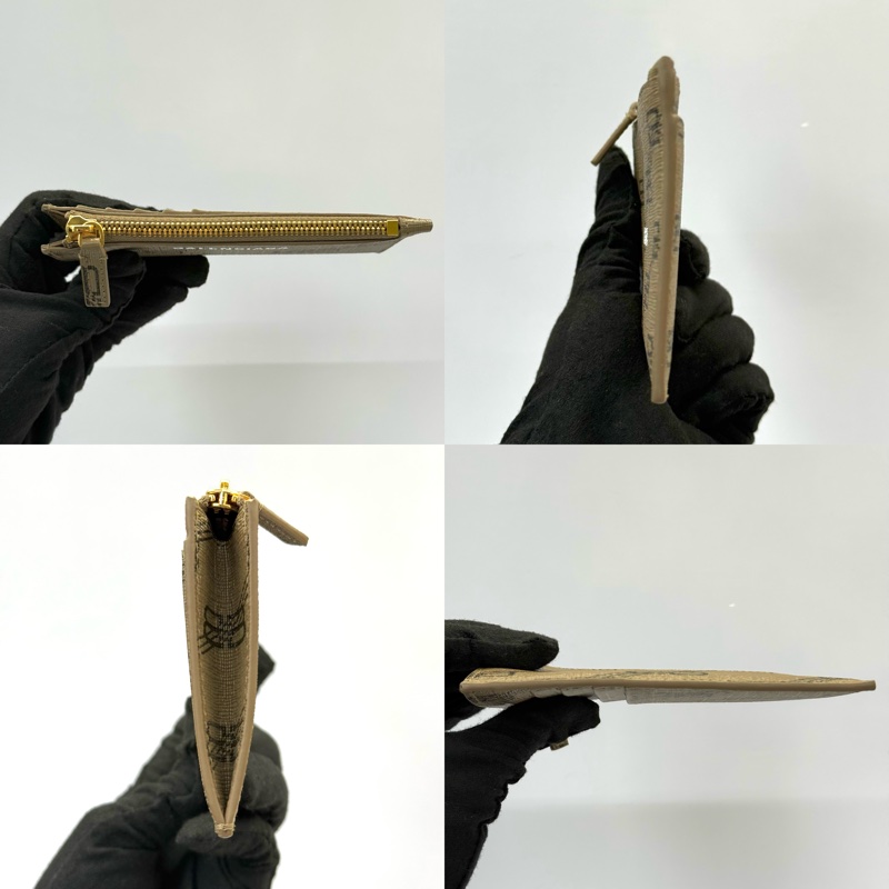 BALENCIAGA 巴黎世家 棕色PVC滿版印花卡夾零錢包 COIN CASE CARD HOLDER 640535-3