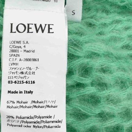 Loewe超級美的蘋果綠色毛衣-6