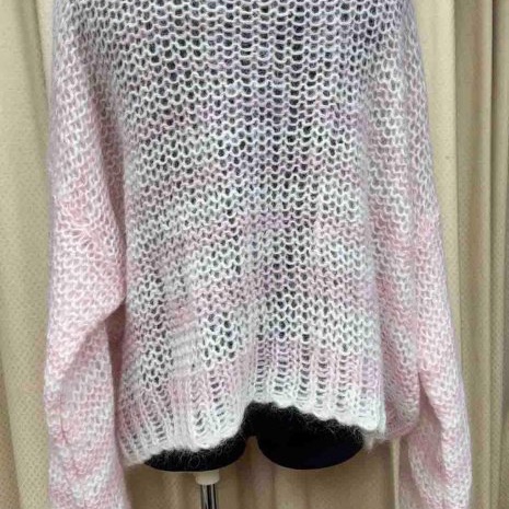 Loewe柔美的LOGO粉色毛衣-2