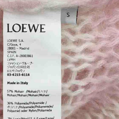 Loewe柔美的LOGO粉色毛衣-6