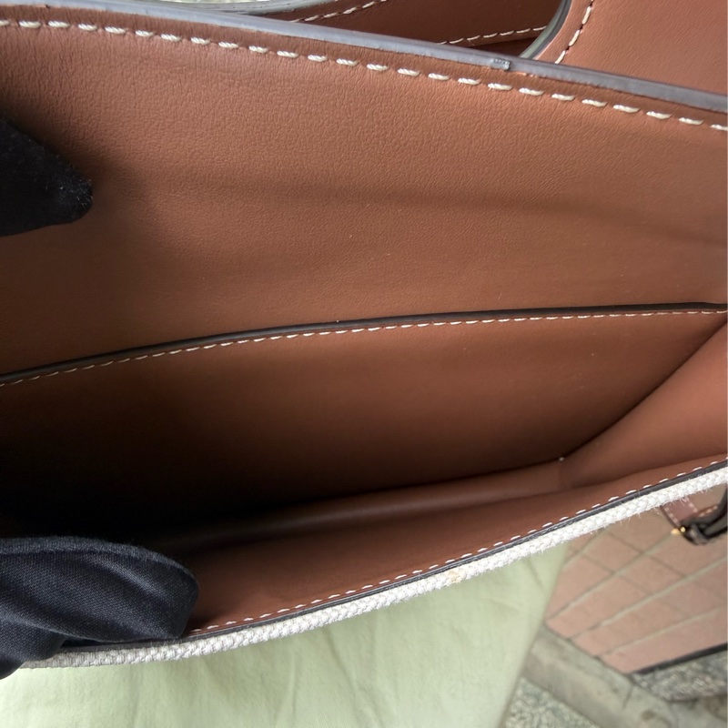 二手BURBERRY咖啡色帆布Mini Pocket迷你口袋手提肩背包-19