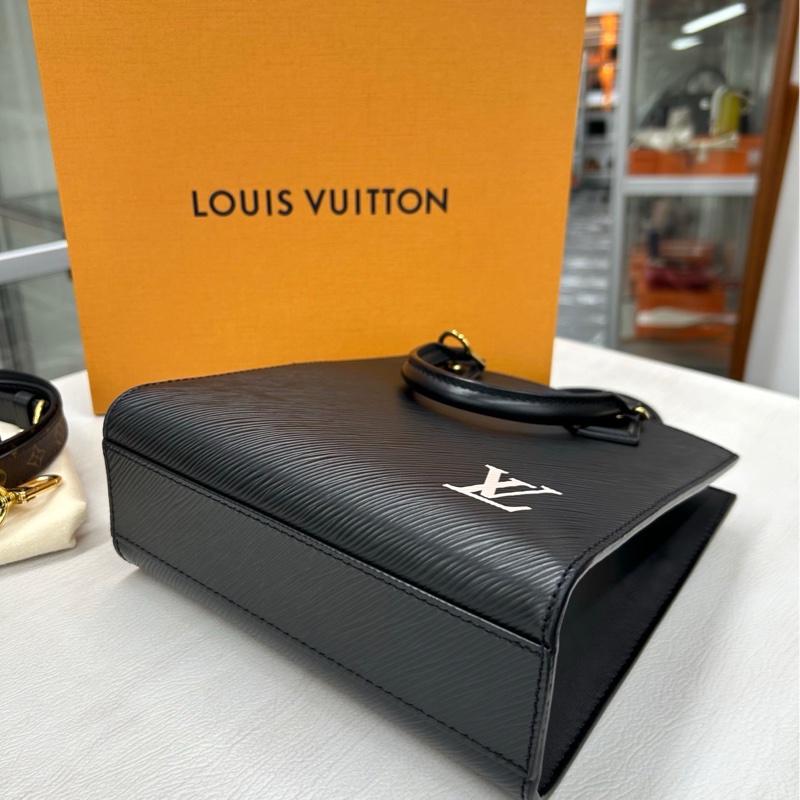 【98🆕】LV 黑色水波紋Sac Plat bb 手提單肩斜挎包-6