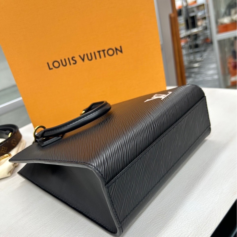 【98🆕】LV 黑色水波紋Sac Plat bb 手提單肩斜挎包-7