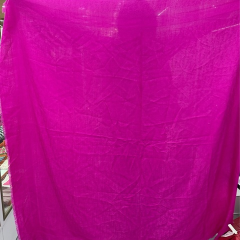 Dior 迪奧 真絲羊絨大圍巾 披肩 玫紅色