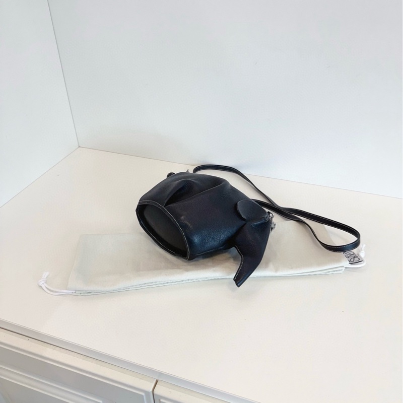 【98新以上🆕】Loewe 黑銀全皮小象斜挎包-5