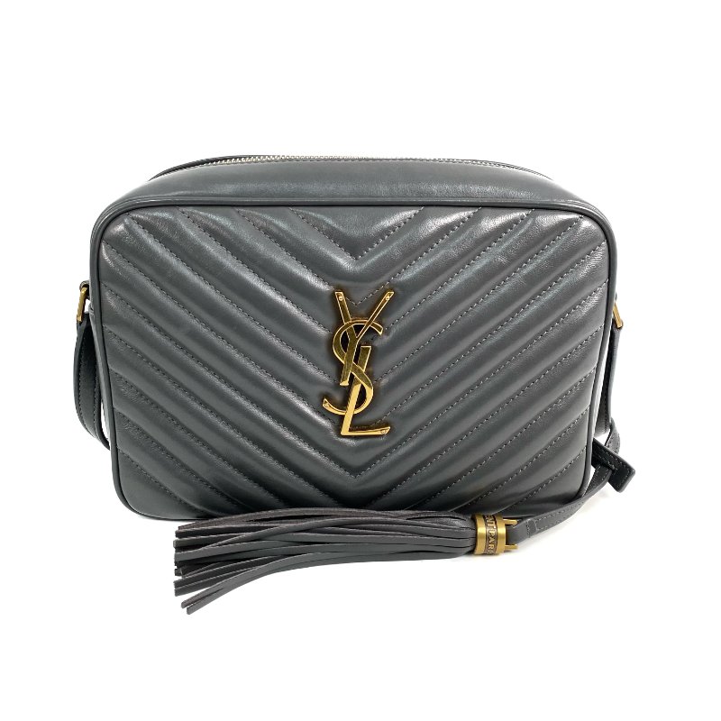 ☆Saint Laurent聖羅蘭 Gray Calfskin Cross-body Bag 灰色小牛皮斜背袋 -267002025-1