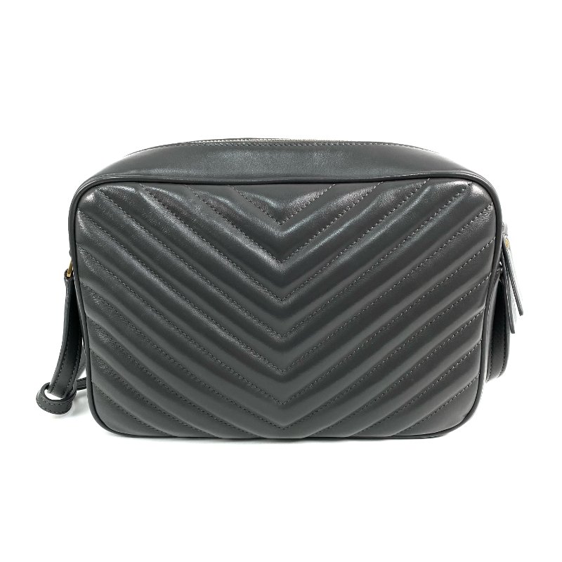☆Saint Laurent聖羅蘭 Gray Calfskin Cross-body Bag 灰色小牛皮斜背袋 -267002025-2
