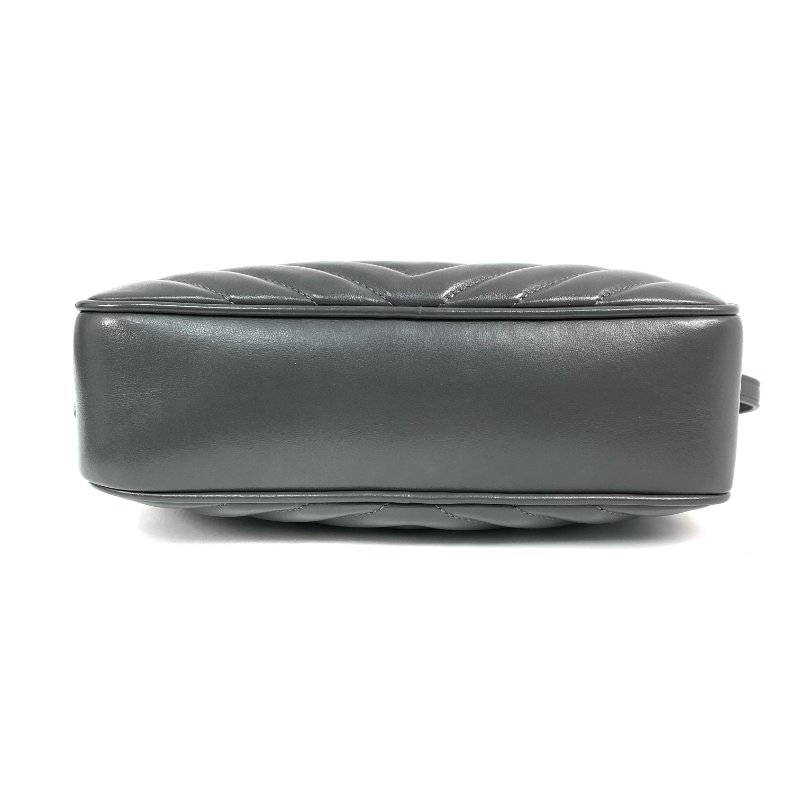 ☆Saint Laurent聖羅蘭 Gray Calfskin Cross-body Bag 灰色小牛皮斜背袋 -267002025-5