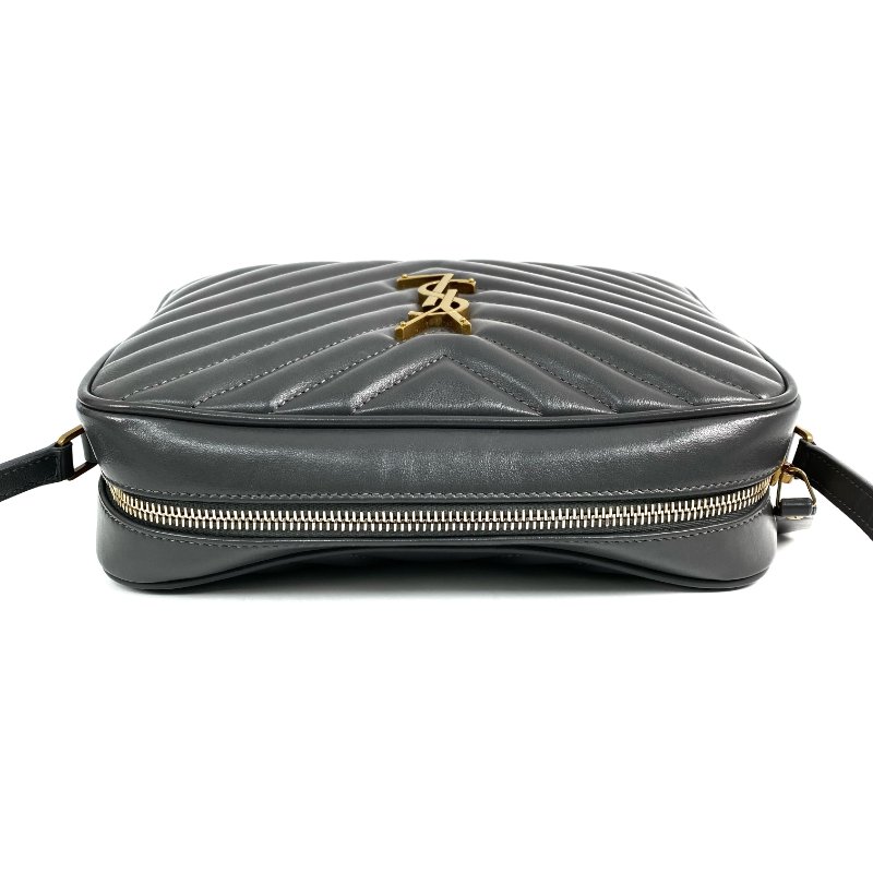 ☆Saint Laurent聖羅蘭 Gray Calfskin Cross-body Bag 灰色小牛皮斜背袋 -267002025-6