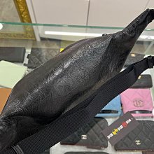 東區正精品㊣BALENCIAGA Explorer Arena 529550 全新巴黎世家黑色全皮白字LOGO拉鍊腰包胸口包斜背包 RA1857-6