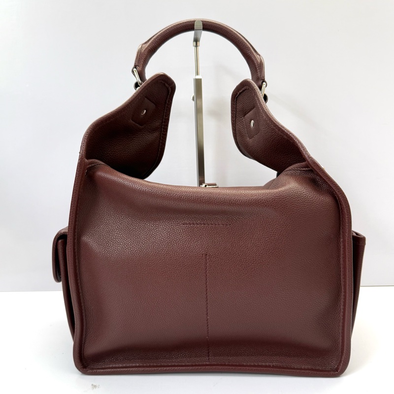 BALENCIAGA 巴黎世家 暗紅色皮革手提肩背包 2WAY 443600-1