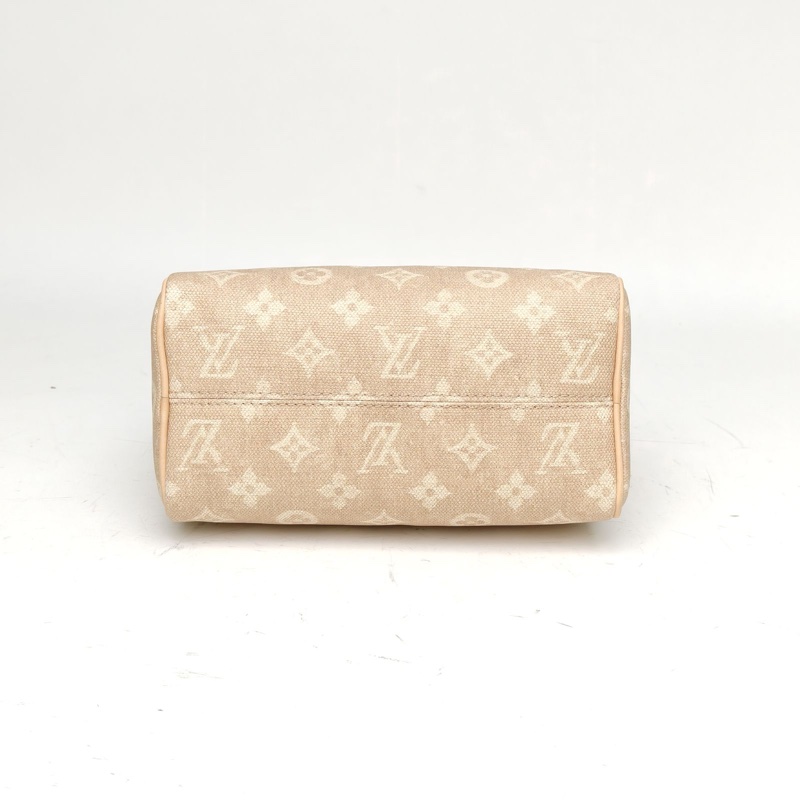 LOUIS VUITTON Speedy20聯名款貓咪掛飾米色帆布晶片肩背包-3