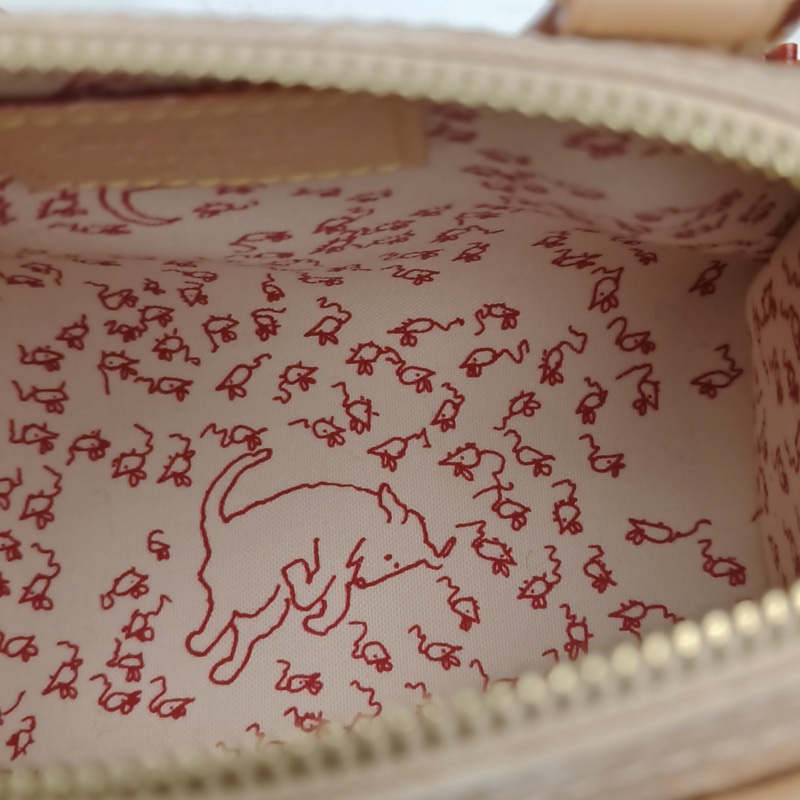 LOUIS VUITTON Speedy20聯名款貓咪掛飾米色帆布晶片肩背包-4