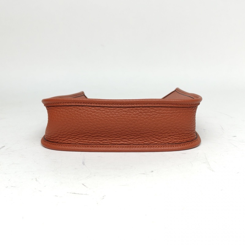 HERMES EvelyneMini16古銅色TC皮B刻銀扣肩背包-3