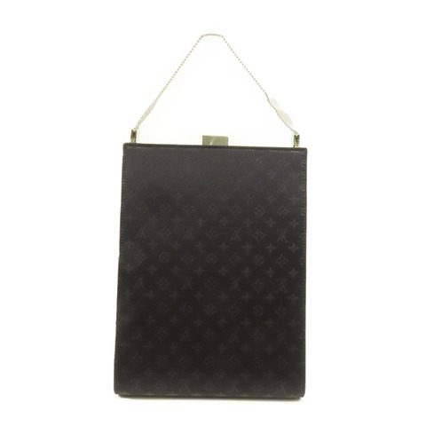 LOUIS VUITTON Monogram Satin Ange GM銀扣手挽袋