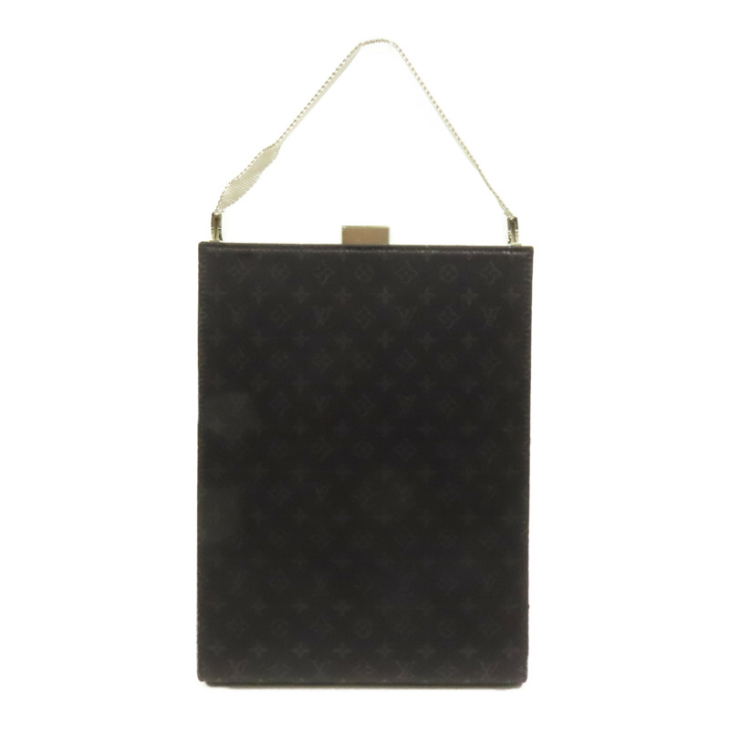 LOUIS VUITTON Monogram Satin Ange GM銀扣手挽袋-1