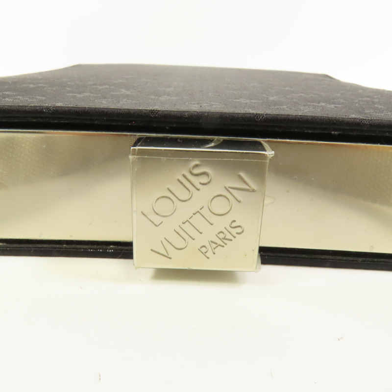 LOUIS VUITTON Monogram Satin Ange GM銀扣手挽袋-5