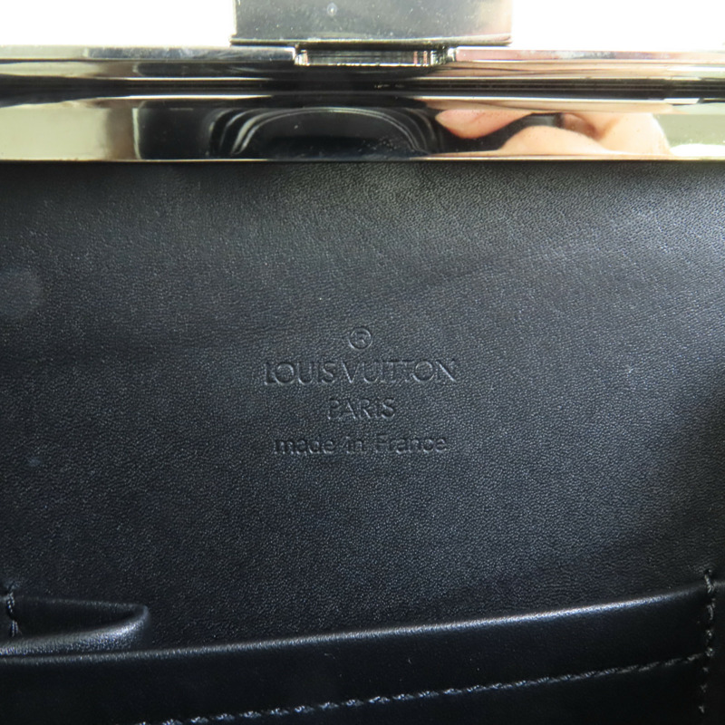 LOUIS VUITTON Monogram Satin Ange GM銀扣手挽袋-7