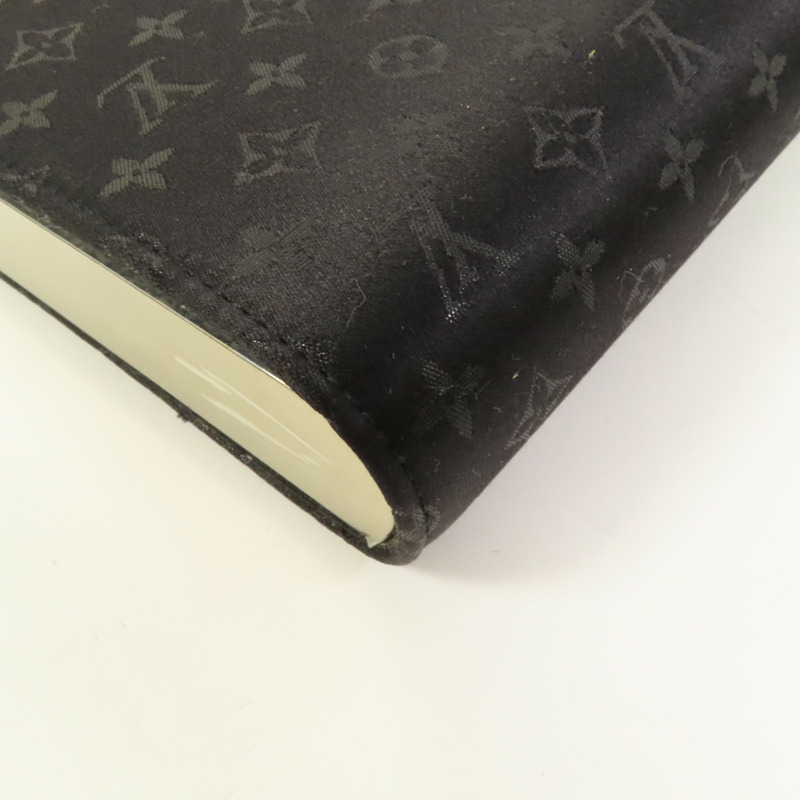 LOUIS VUITTON Monogram Satin Ange GM銀扣手挽袋-10