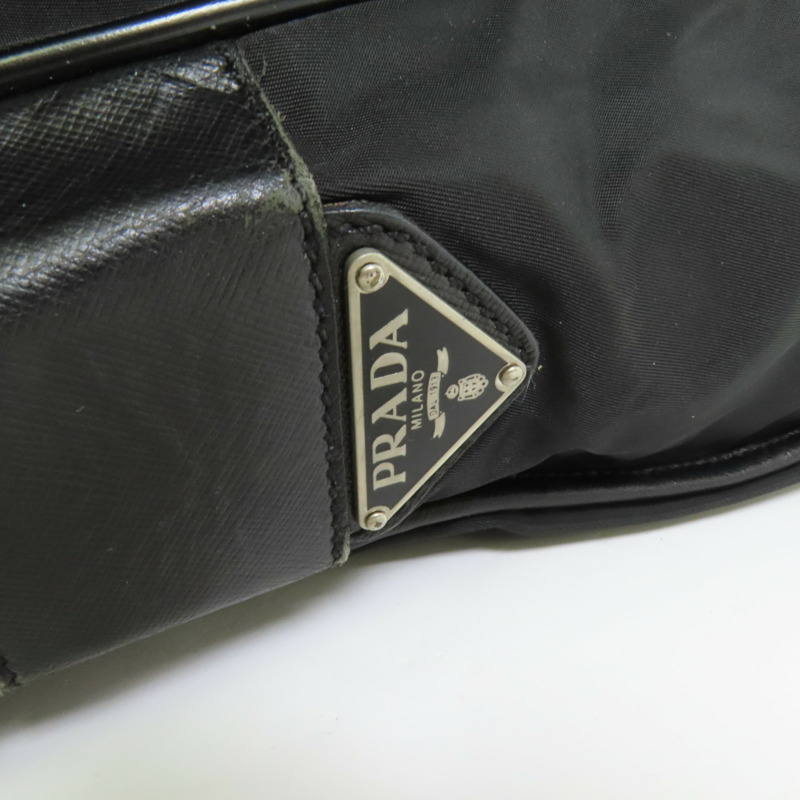 PRADA 尼龍Shoulder Bag銀扣肩背袋-5