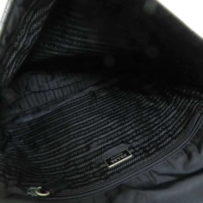 PRADA 尼龍Shoulder Bag銀扣肩背袋-6