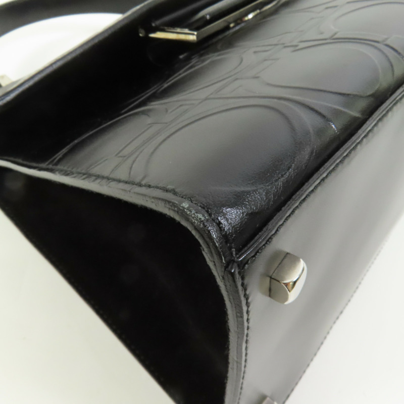 Salvatore Ferragamo 牛皮皮革Gancini Hand Bag銀扣手挽袋-12