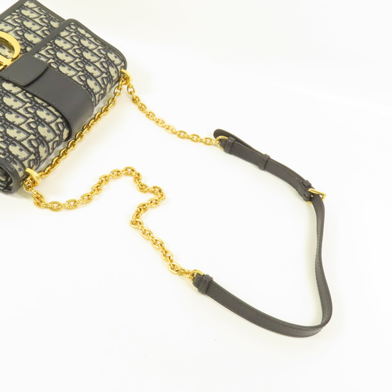 Dior 帆布30 Montaigne金扣鏈帶肩背袋-4