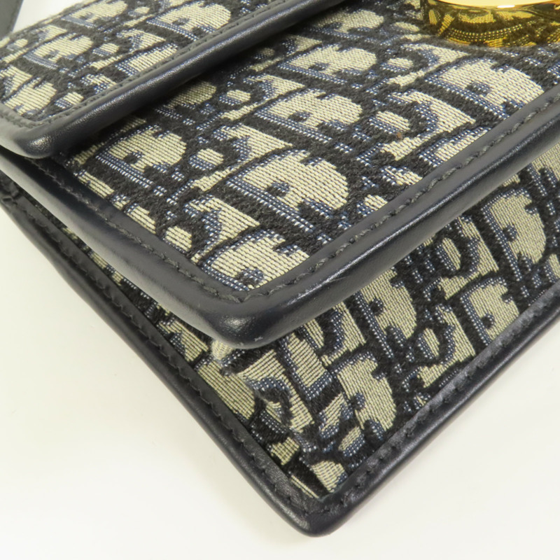 Dior 帆布30 Montaigne金扣鏈帶肩背袋-10