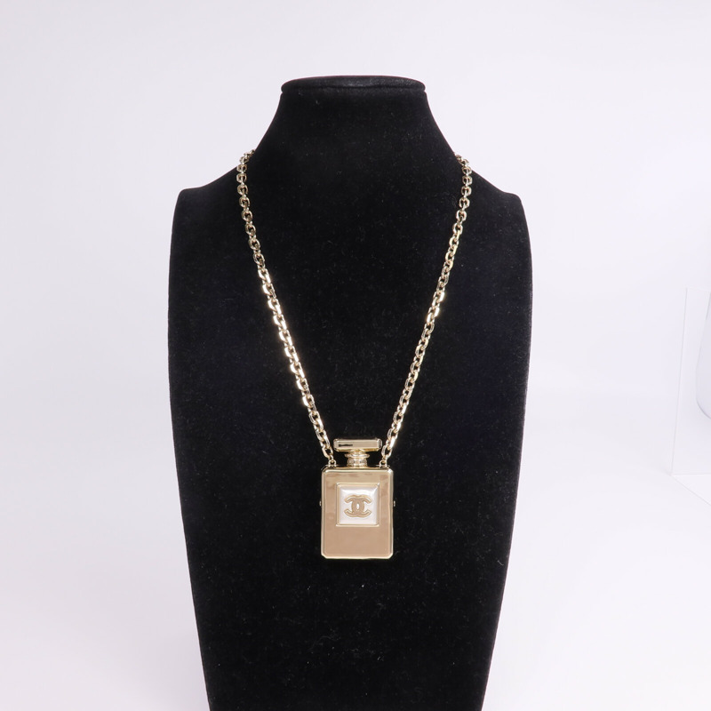 CHANEL 金屬CC Perfume Bottle項鍊-8