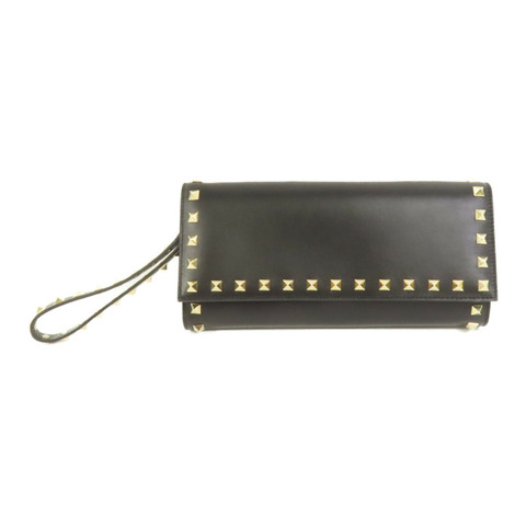Valentino 牛皮皮革Rockstud Clutch金扣長錢包