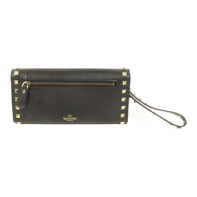 Valentino 牛皮皮革Rockstud Clutch金扣長錢包-1