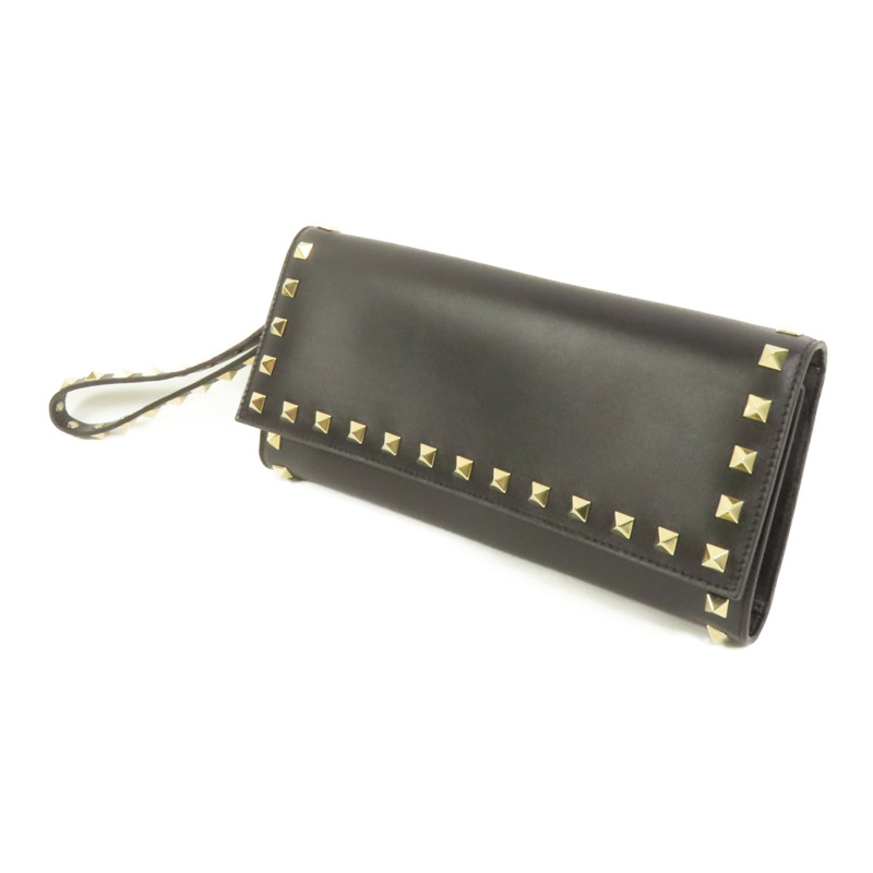 Valentino 牛皮皮革Rockstud Clutch金扣長錢包-2